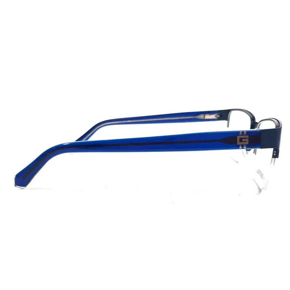 Guess Eyeglasses Frames GU50095 091 Blue Rectangle Half Rim 55-17-145